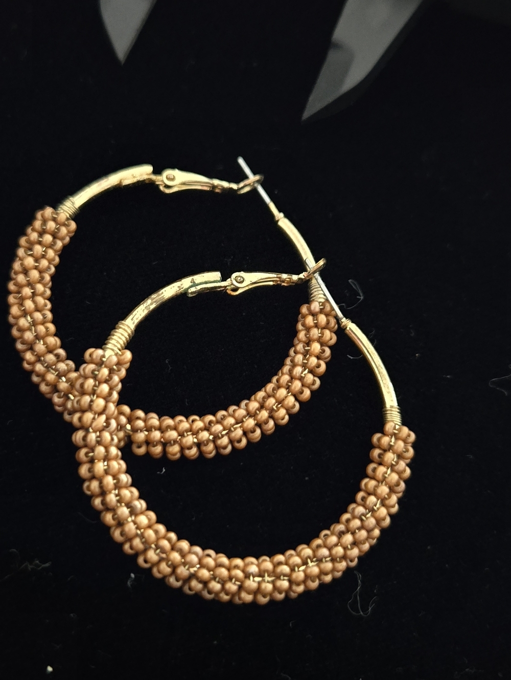 Gold-Tone Seed BeadHoop Earrings - Women Jewelry